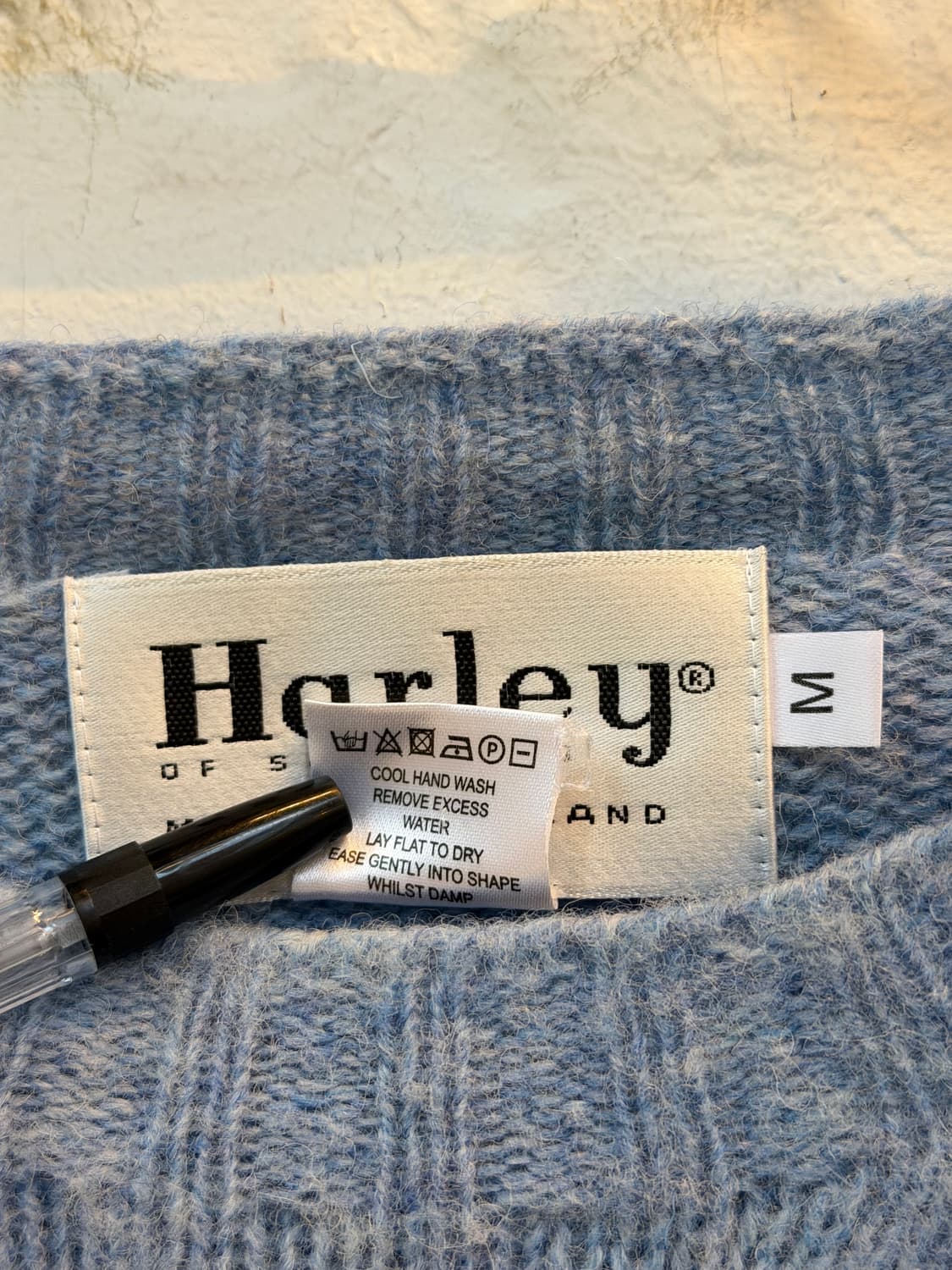 Harley of Scotland 크루넥 울 니트 스웨터 M 상품이미지6