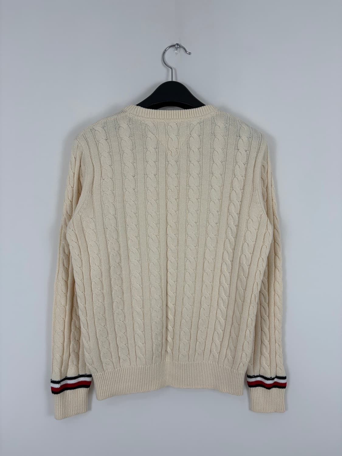 a58) 타미힐피거 아이보리 케이블 니트 상품이미지4