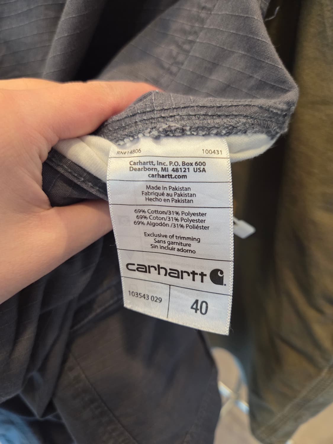 🔥상태A급🔥 칼하트 빅사이즈 립스탑 카고 반바지 (40인치) 상품이미지4