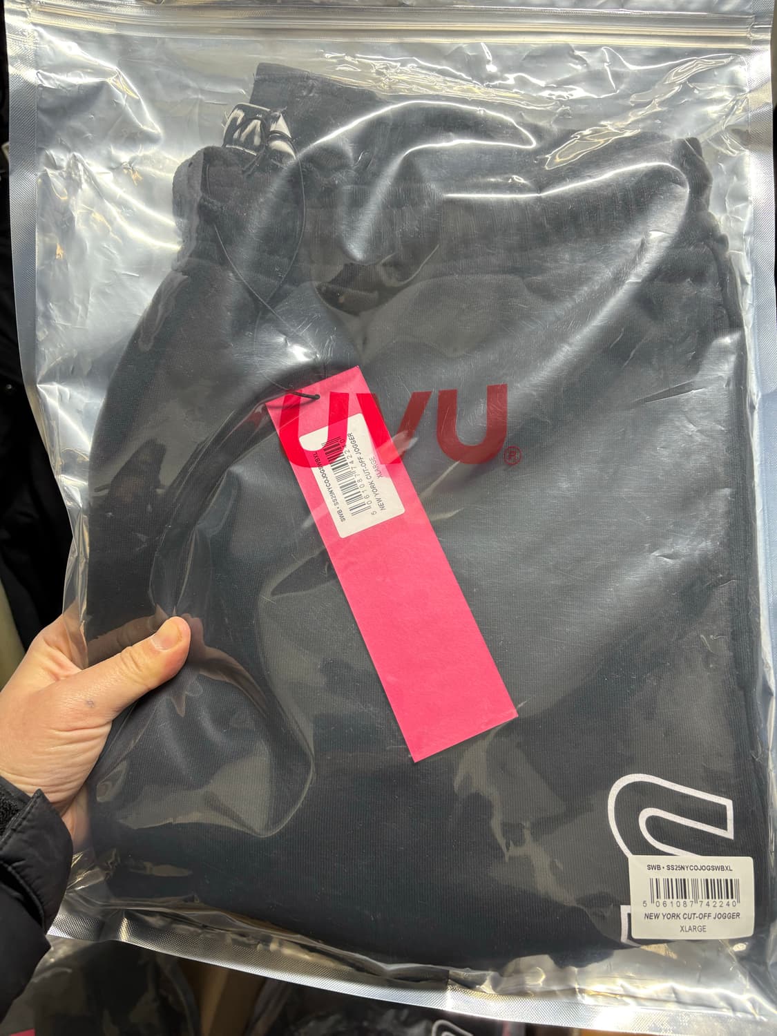 uvu 글리슨 짐 컷오프 조거 블랙 상품이미지2