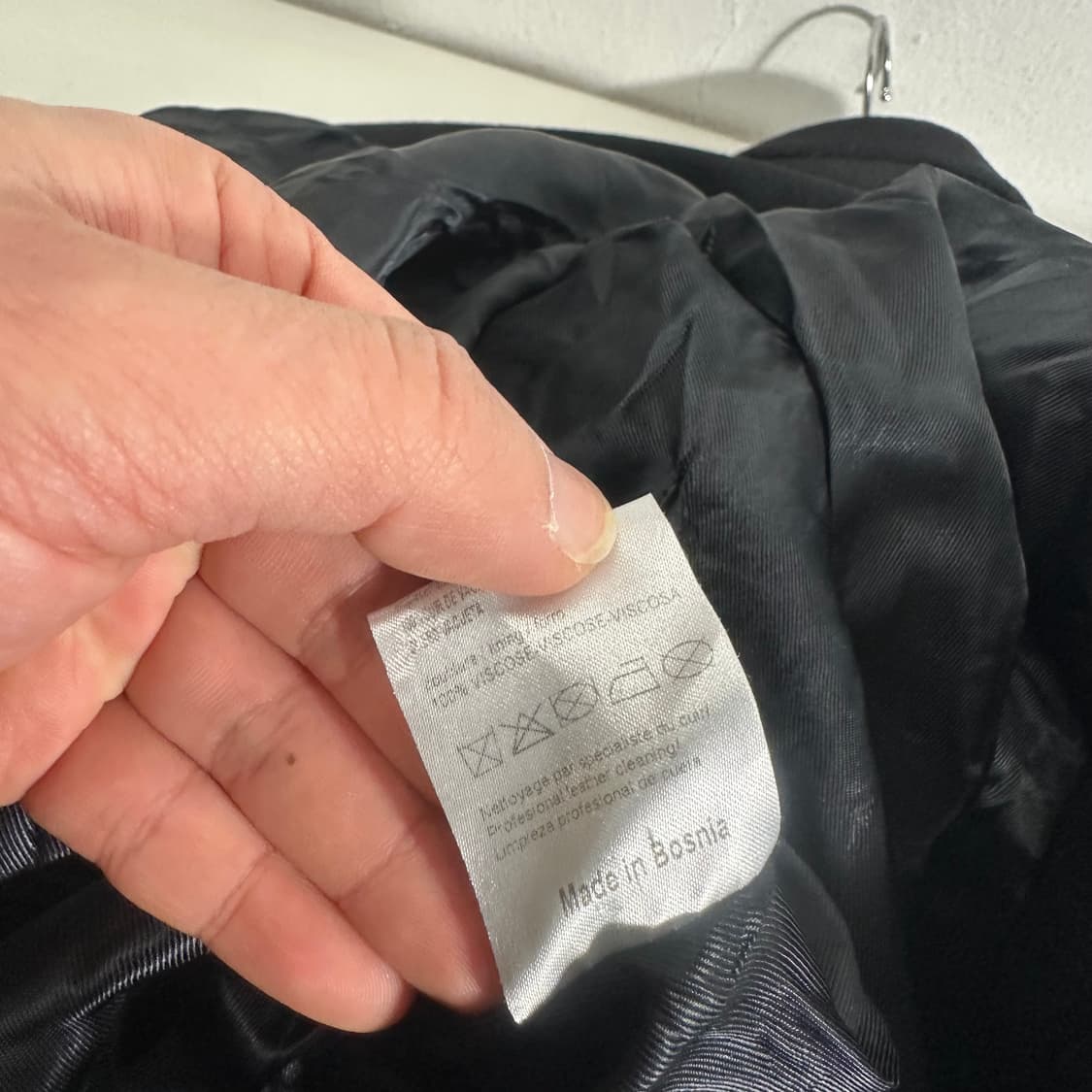 우먼S-M 산드로 블랙 양가죽포인트 카라넥 울코트 상품이미지7