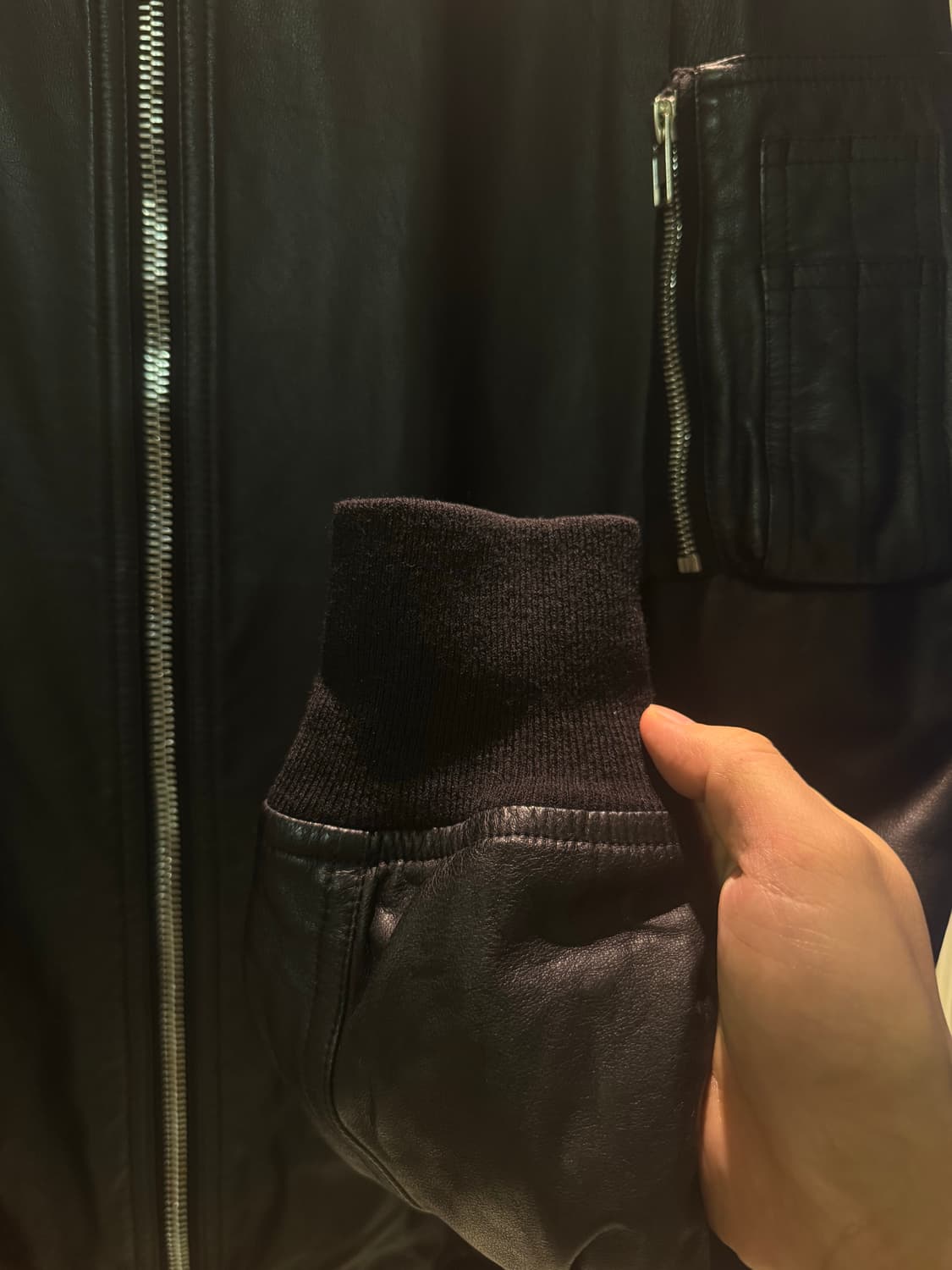 릭오웬스 레더 플라이트 봄버 매장판 48 상품이미지2