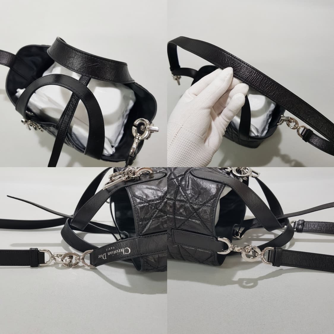 디올 뚜주흐 스몰 버티컬 토트백 블랙 M2835PNUC 상품이미지6