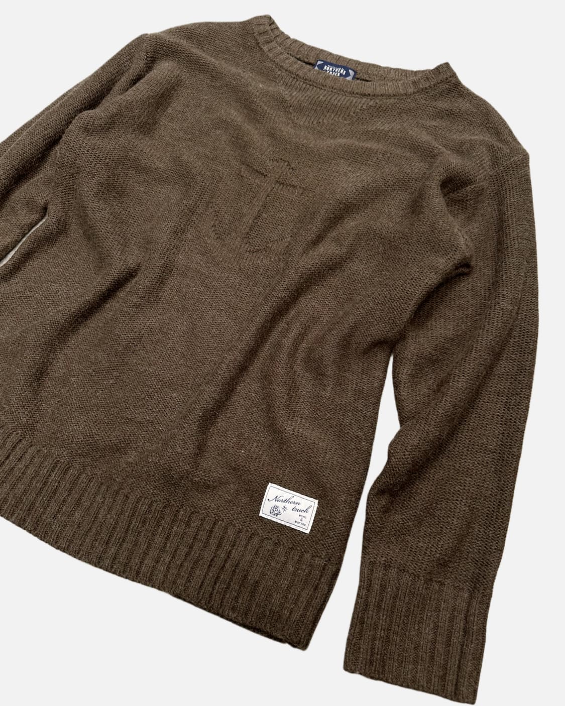 engraving anchor brown knit 상품이미지3