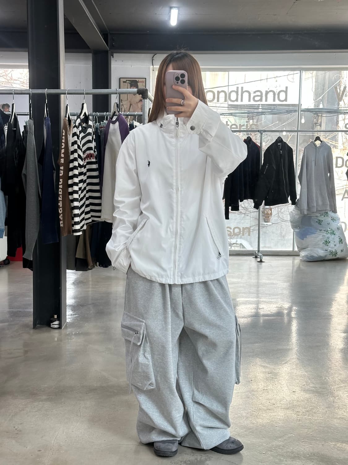 폴로랄프로렌 화이트 폴리쉘 패리자켓 상품이미지2