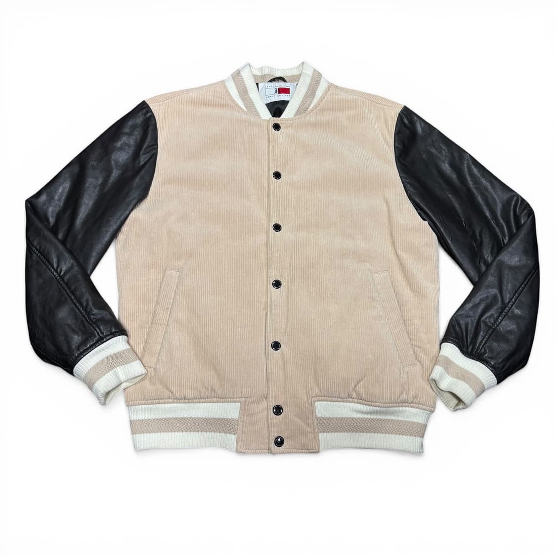 M 100 타미힐피거 X 루이스해밀턴 베이지 코듀로이 바시티자켓 상품이미지2