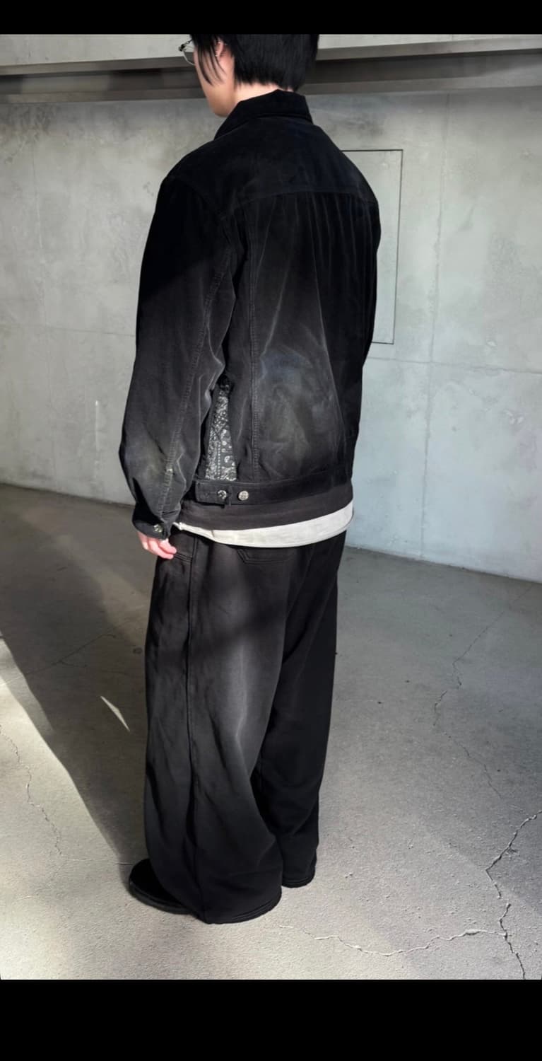 [3] 폴리테루 유즈드 트러커 코듀로이 멀티 페이디드 블랙 상품이미지2