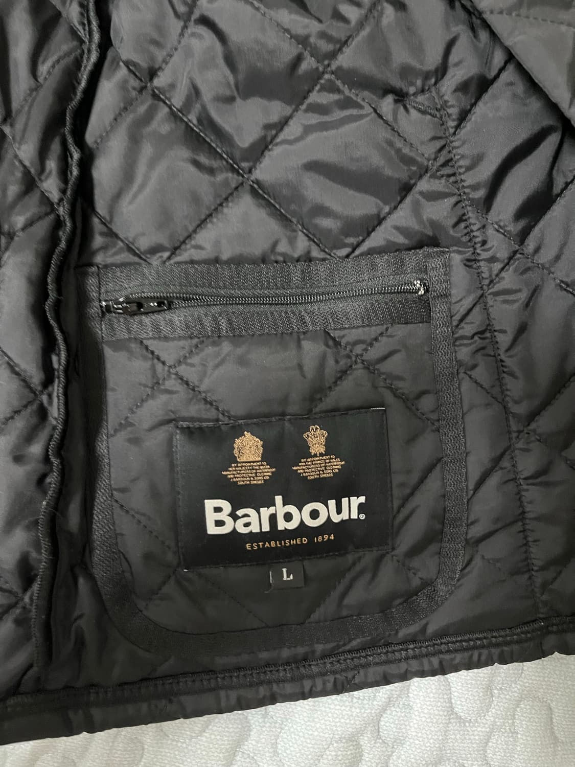 바버 퀼팅 자켓 블랙 상품이미지3