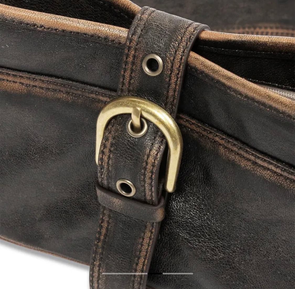 [새상품] 도프셉 Lambskin Vintage Hobo Bag 레더백 상품이미지4
