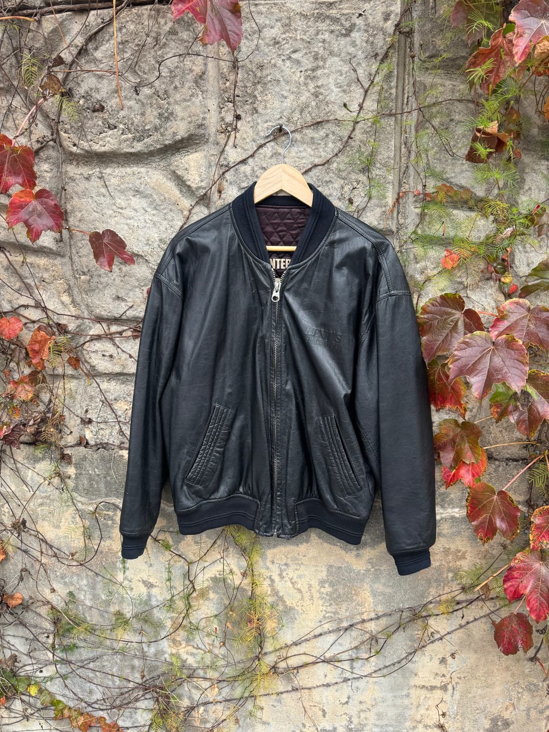 90s 리바이스 140주년 기념 리버시블 양면 소가죽 스카쟌 자켓 상품이미지1