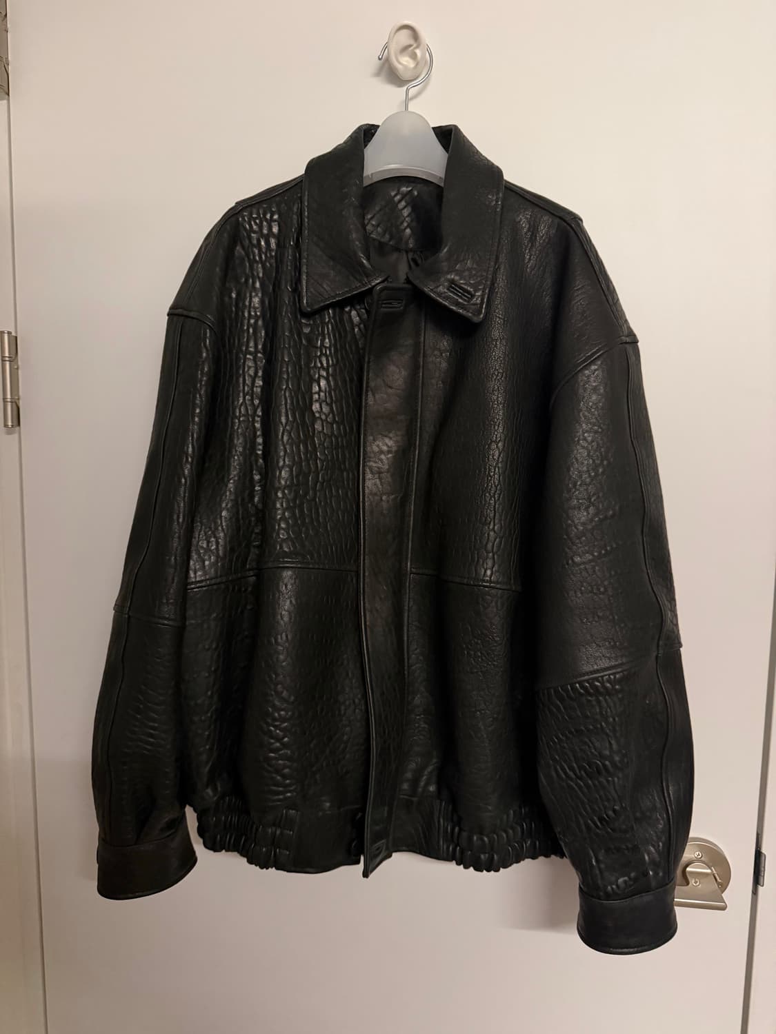 오브헤덴 Shrunk Leather Blouson (black) 상품이미지3