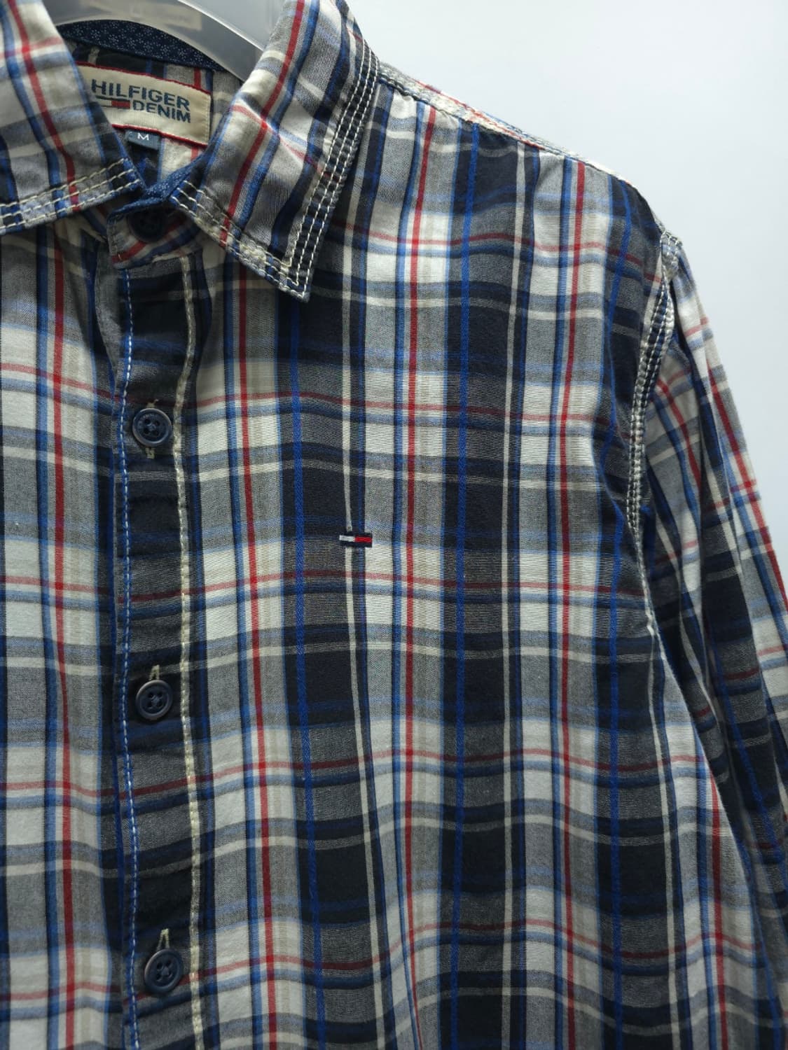 힐피거데님 남성 멀티체크 긴팔 셔츠 (95-100사이즈) 상품이미지5