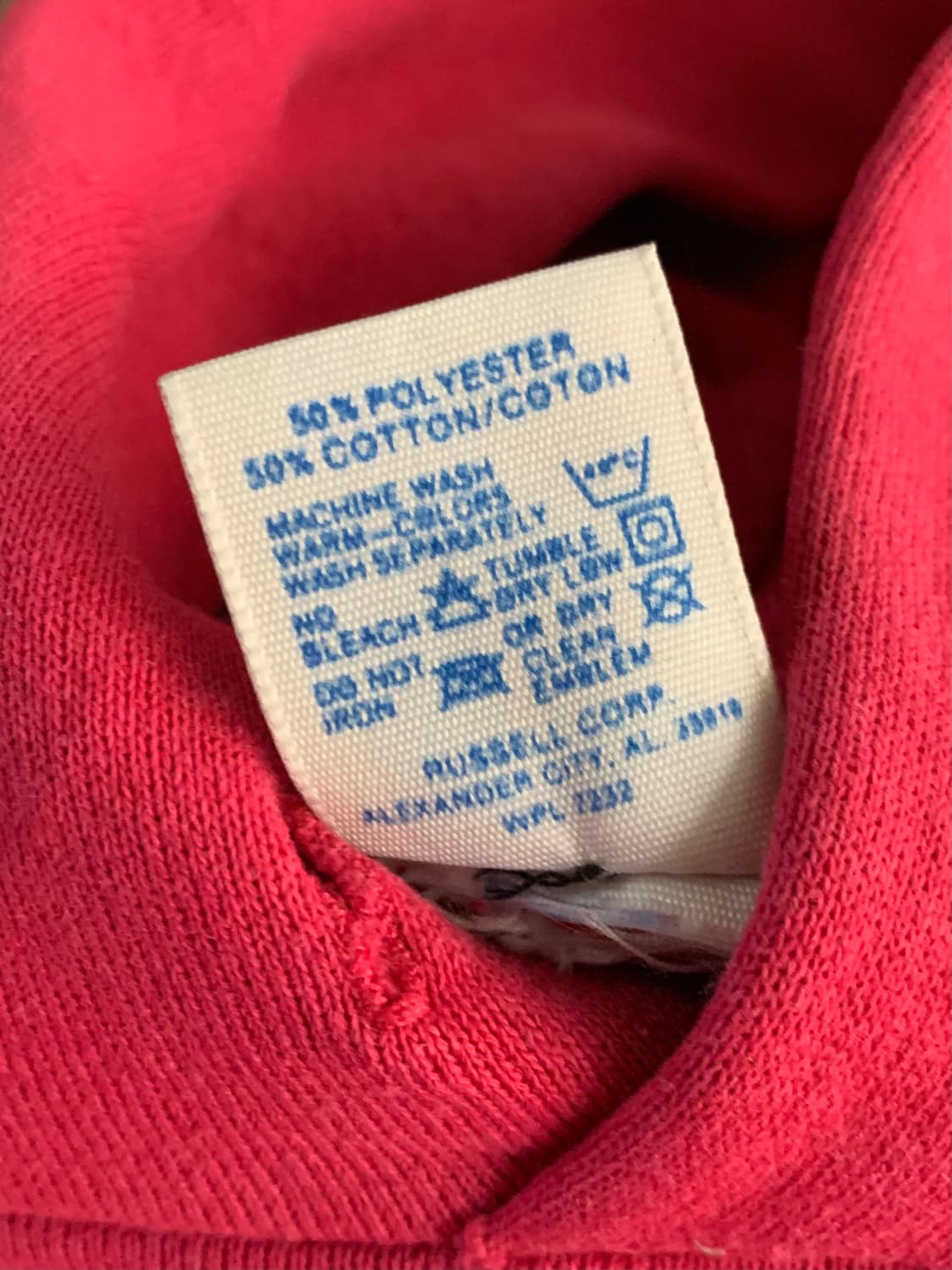 80s 러셀 애슬레틱 튜블러 스웻 후디 마젠타 상품이미지5