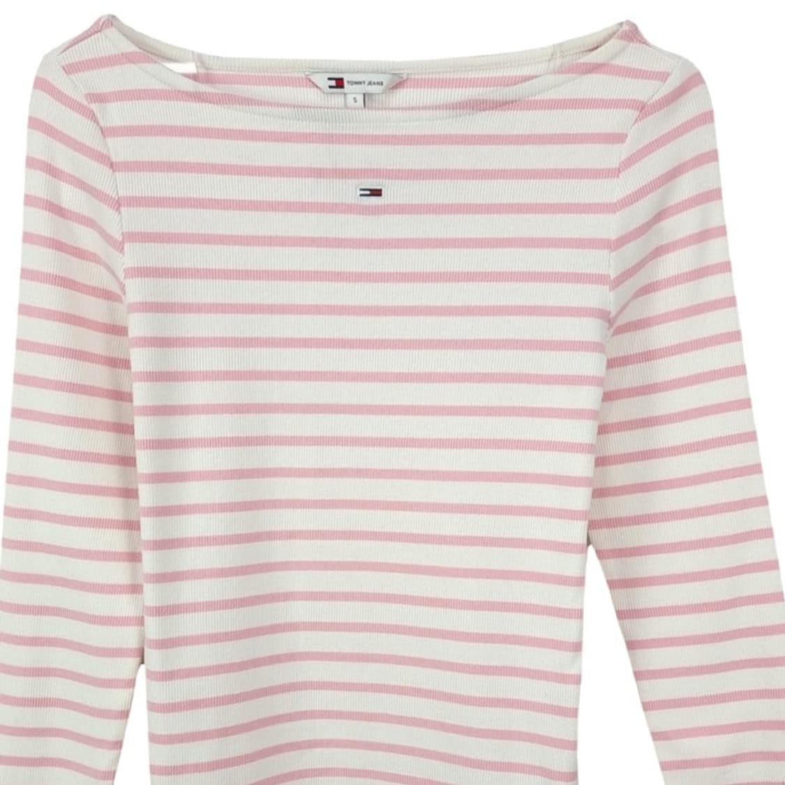 [타미힐피거] 로고 자수 스트라이프 보트넥 롱슬리브 긴팔티 M19128 상품이미지4