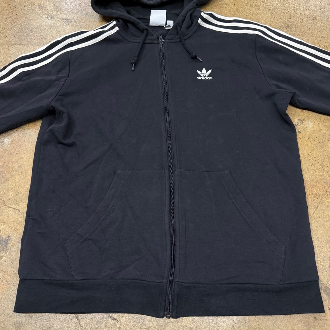 아디다스 블랙 트랙탑 후드집업 상품이미지3