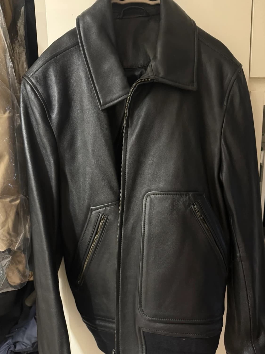 [코스] 램스킨 보머 가죽 자켓 / M size 상품이미지2