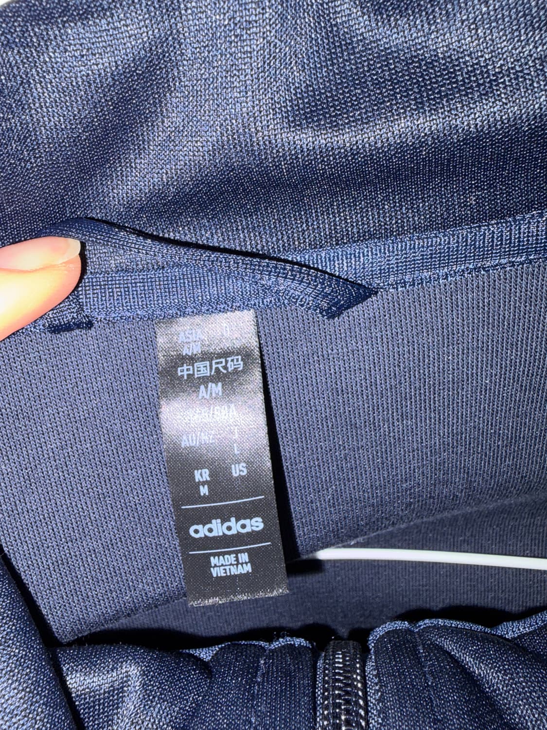 아디다스 저지 집업 트랙탑 네이비 상품이미지3