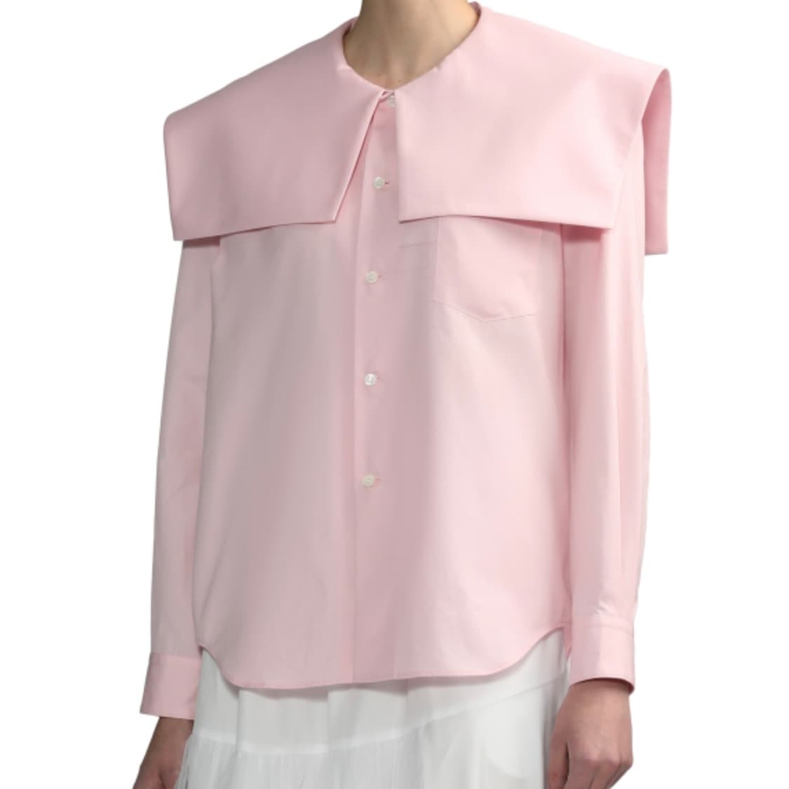 꼼데가르송 걸 빅카라 세일러 블라우스 셔츠 핑크 XS 상품이미지3