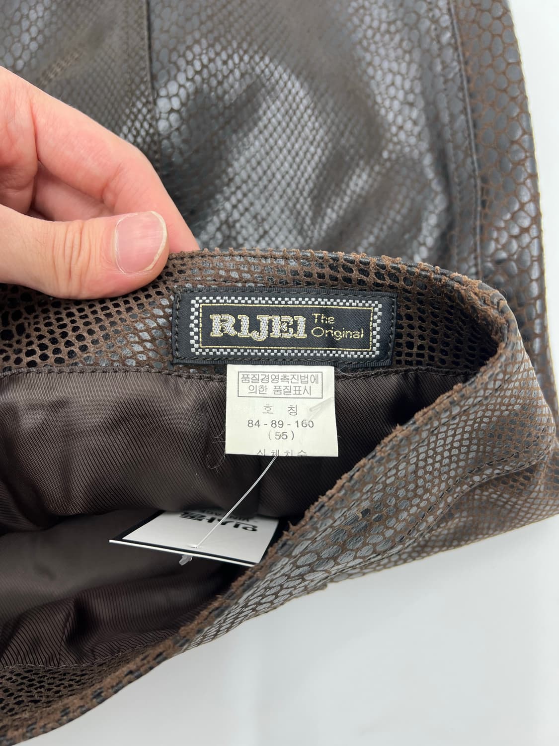 브라운 돈피 파이톤 패턴 스커트 상품이미지3