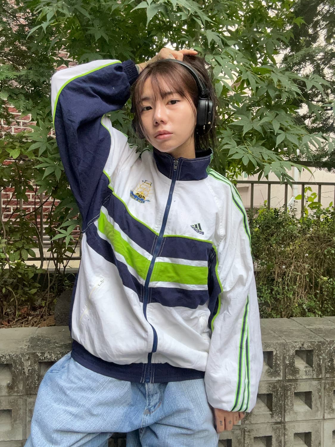 90s ADIDAS 올드스쿨 그린 유니폼 윈드브레이커 상품이미지1