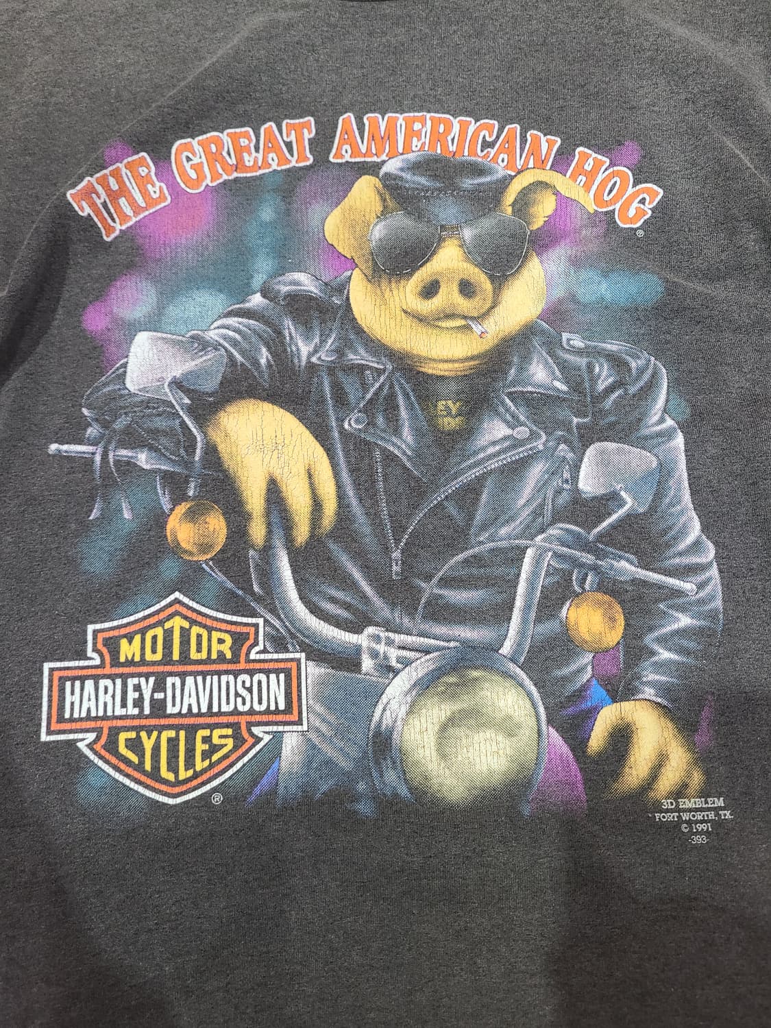 할리데이비슨 3D엠블럼 빈티지티셔츠 상품이미지2