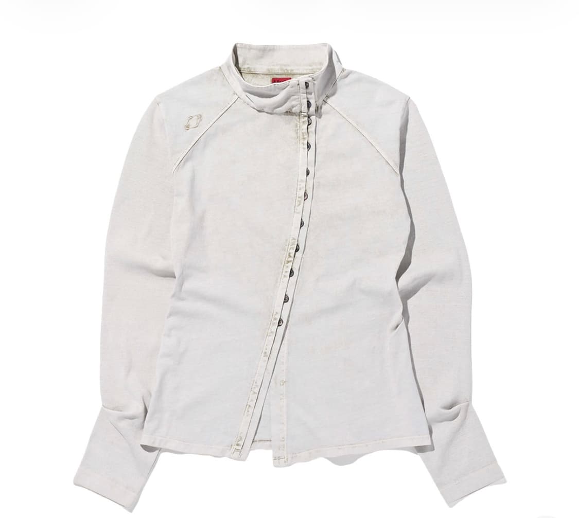 (구함) 미스치프 워시드 저지 셔츠 라이트 베이지 상품이미지1