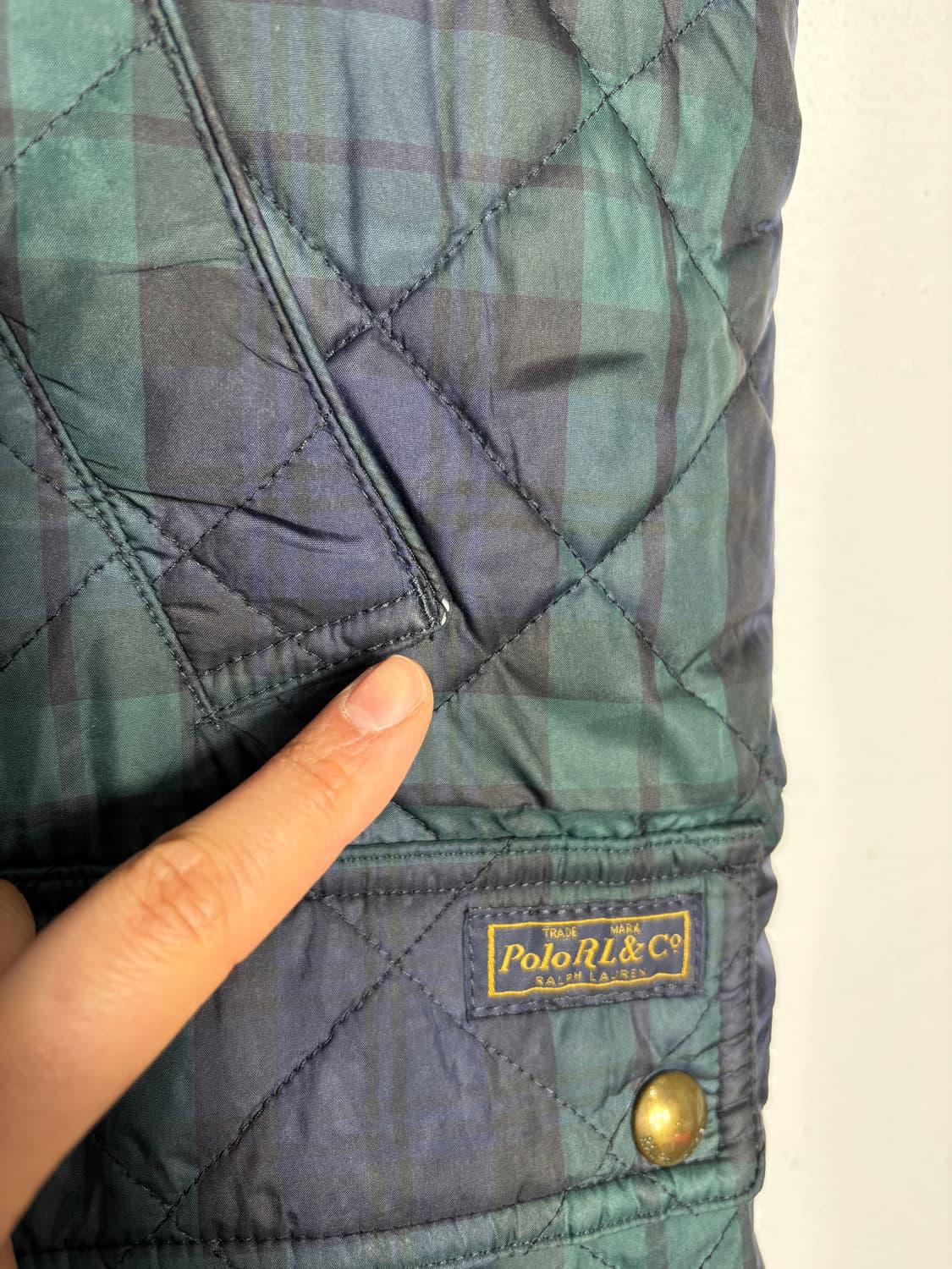 Polo 폴로 체크 패딩 베스트 상품이미지9