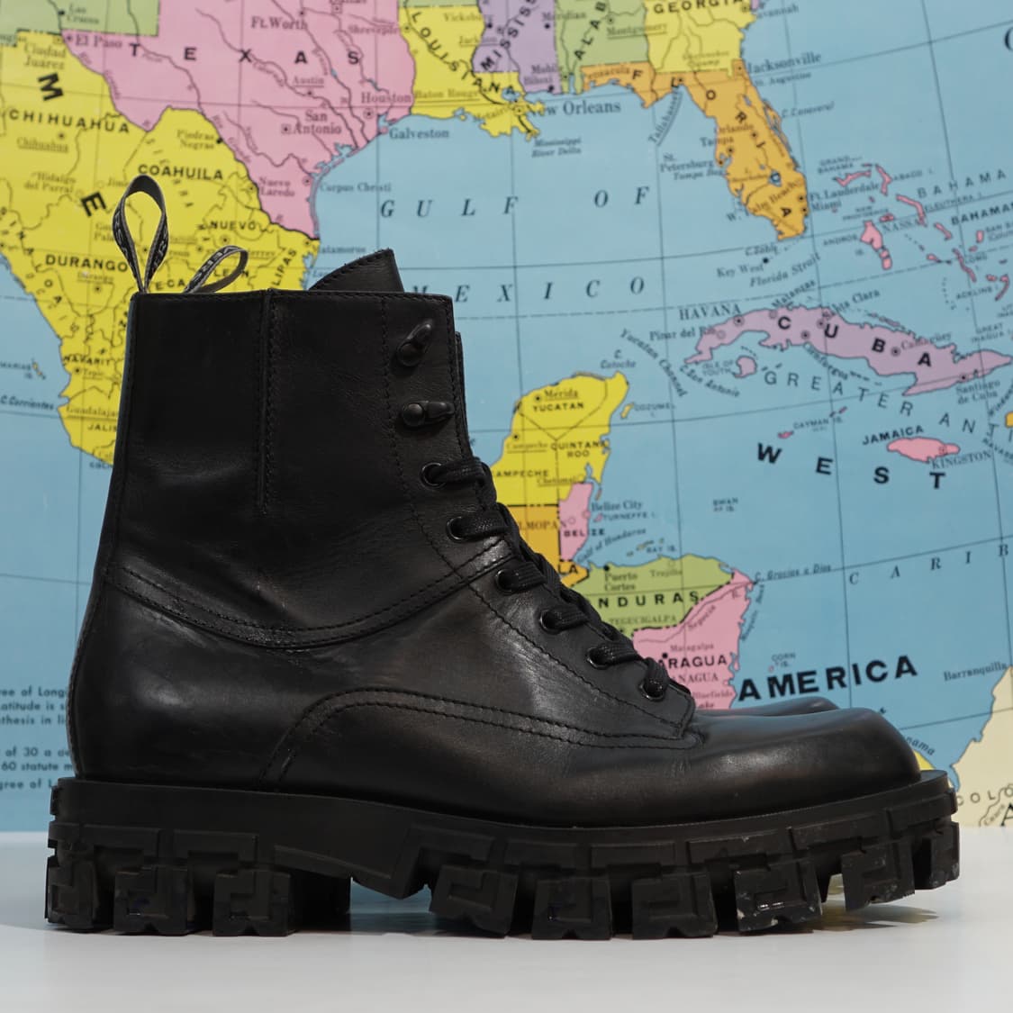 베르사체 그레카 포르티코 레더 부츠 상품이미지1