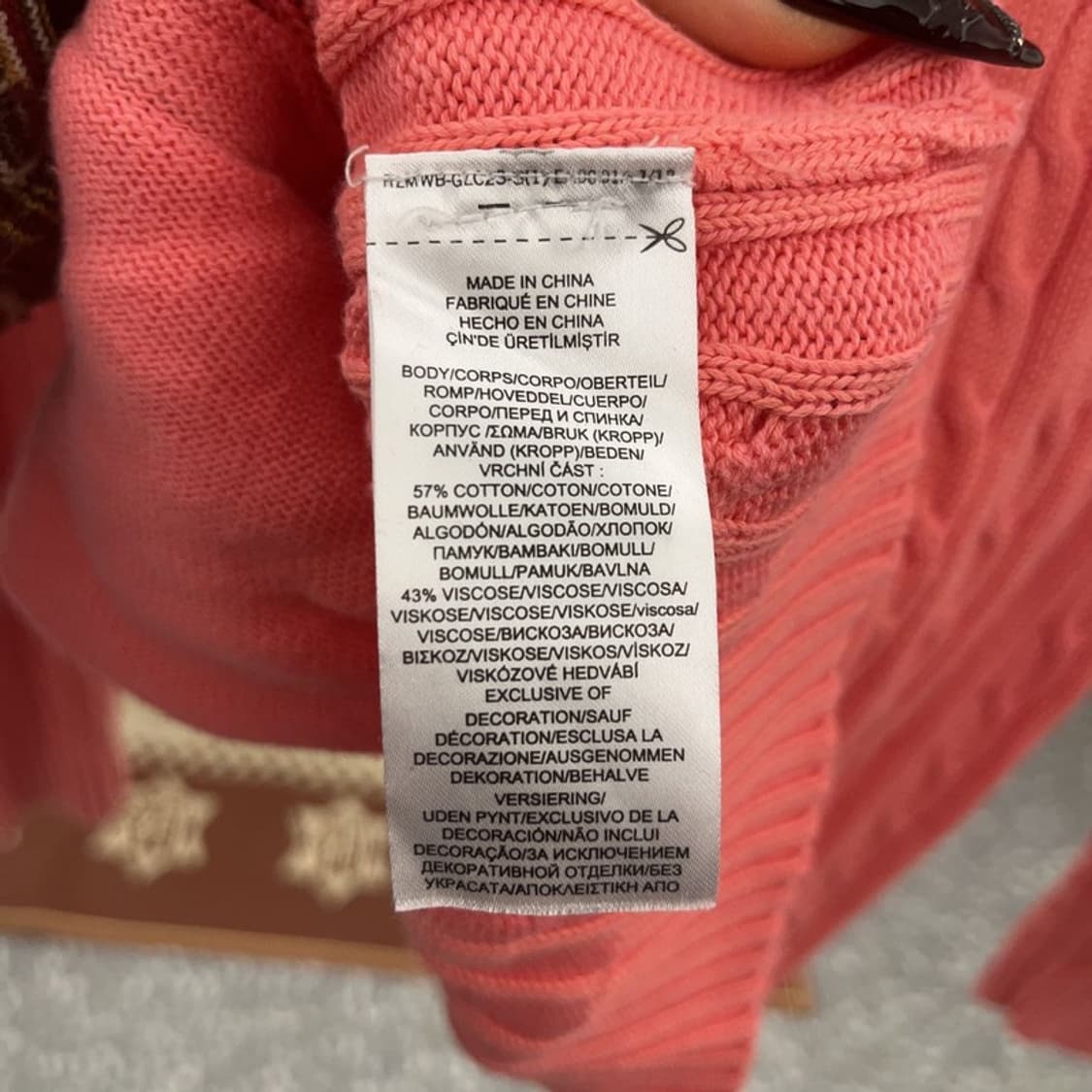폴로 랄프로렌 Y2K 레트로 코랄 핑크 꽈배기 가디건 85 C08663 상품이미지5
