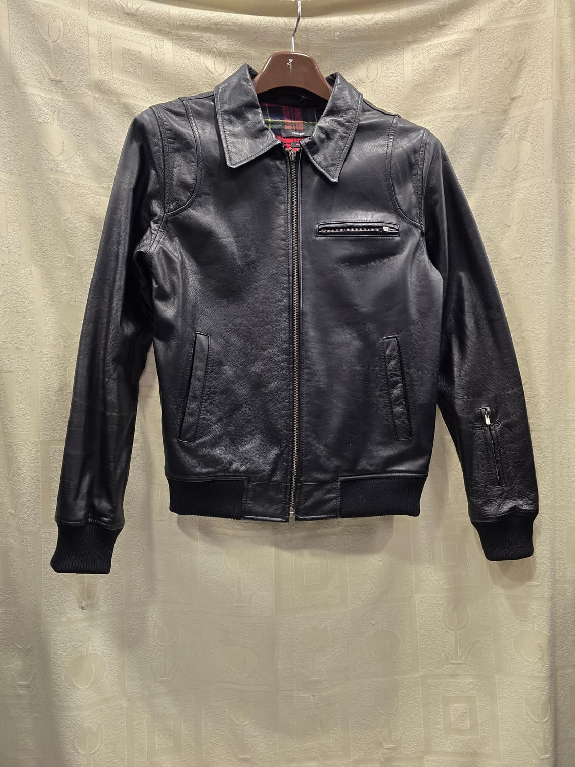 라클리크 블랙 가죽 자켓 90(S) 상품이미지1