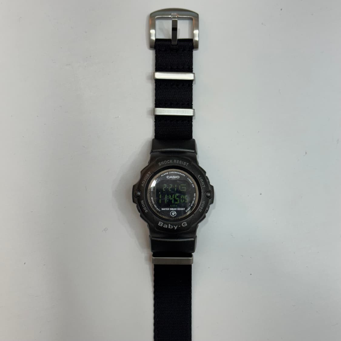 90s) 카시오 베이비지 올블랙 워치 (BG-200 / 밀리터리 나토밴드 상품이미지1