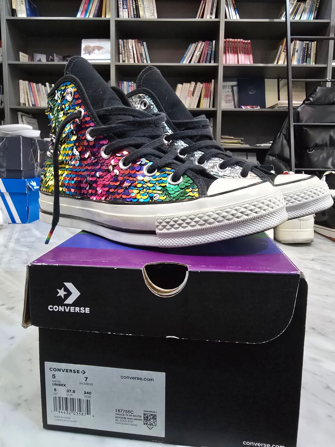 컨버스 척70 하이 스팽글 레인보우 240 상품이미지1