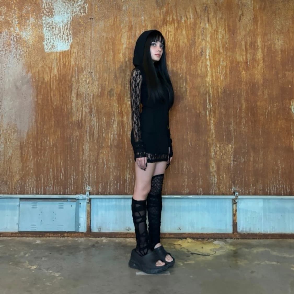 bnfrom 비엔프롬 프롬 레이스 후드 원피스 상품이미지2