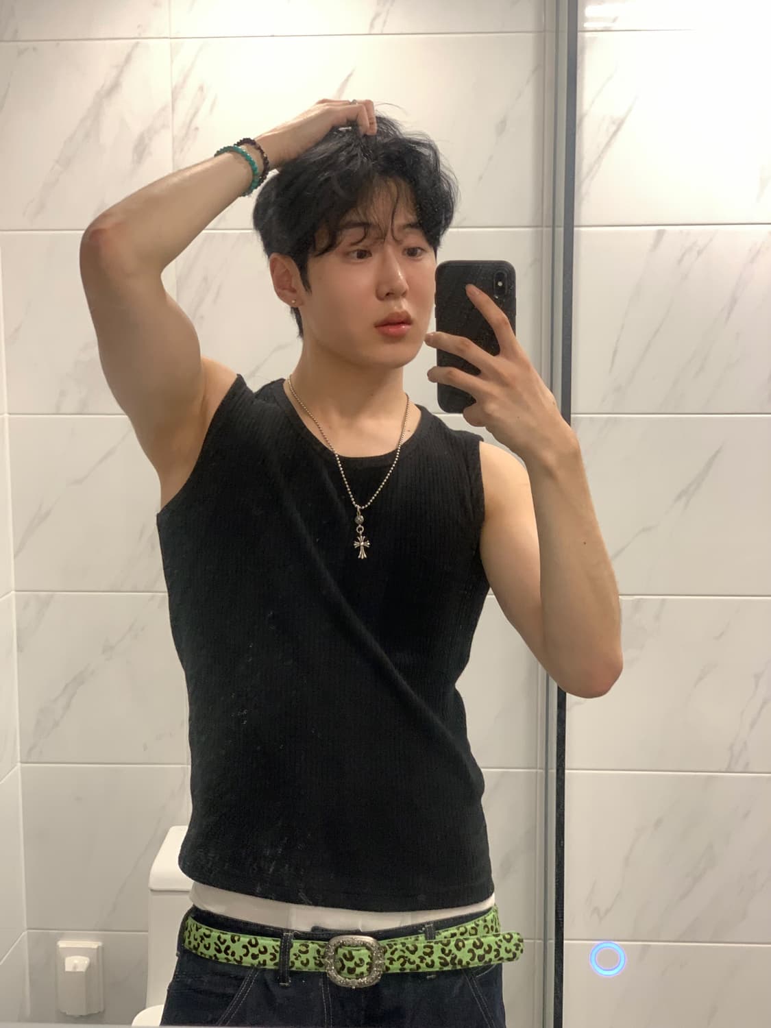 언더마이카 25ss 송치 벨트 레오파드 2사이즈 상품이미지3