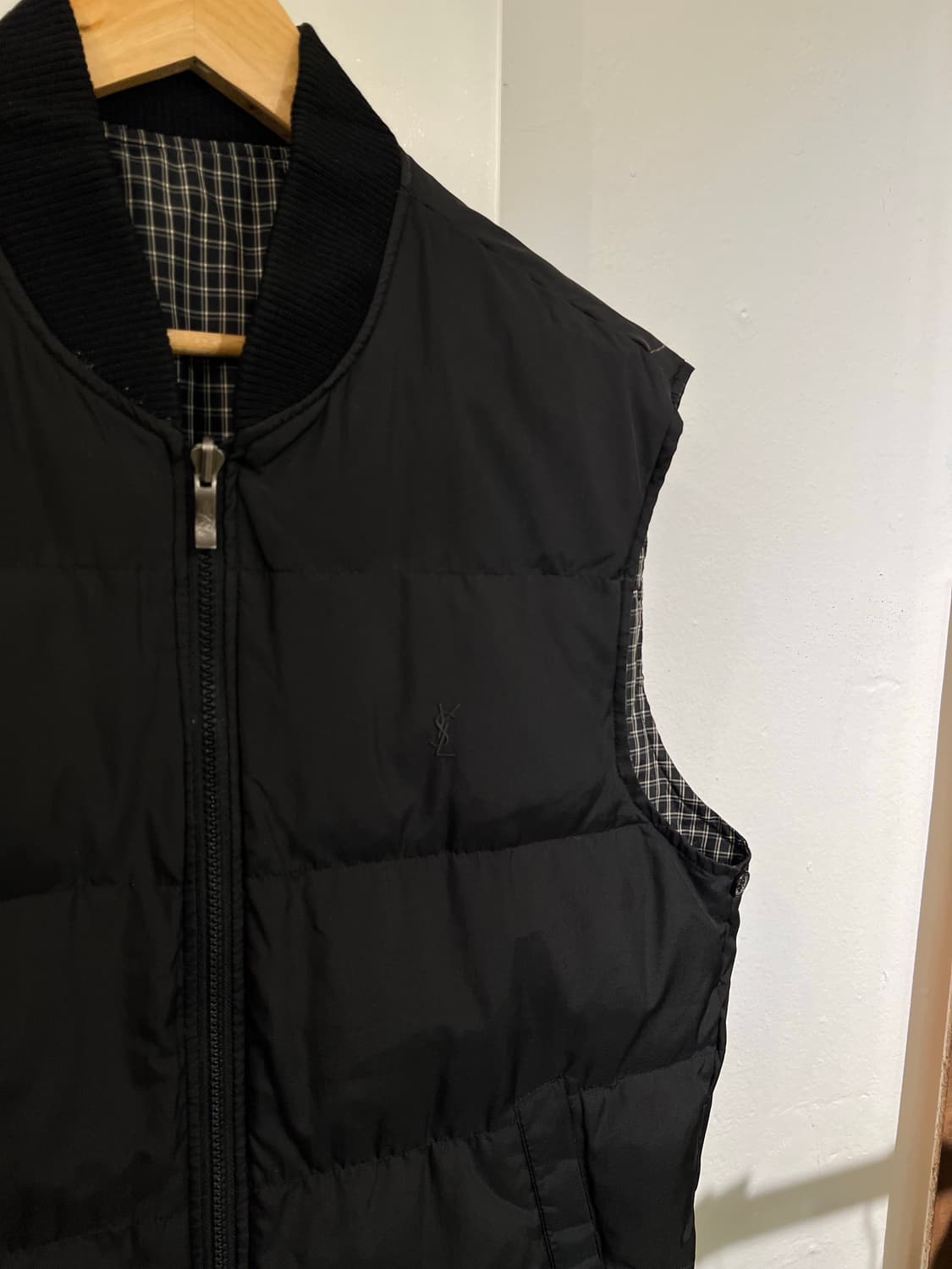 90-00s YSL 입생로랑 리버시블 패딩 조끼 상품이미지7