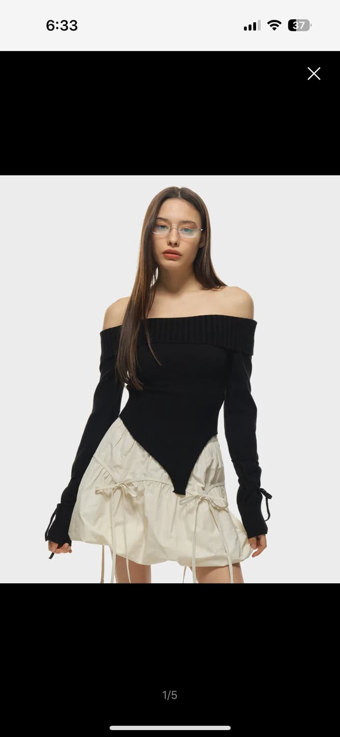 미드나잇무브 오프숄더 니트 상품이미지1