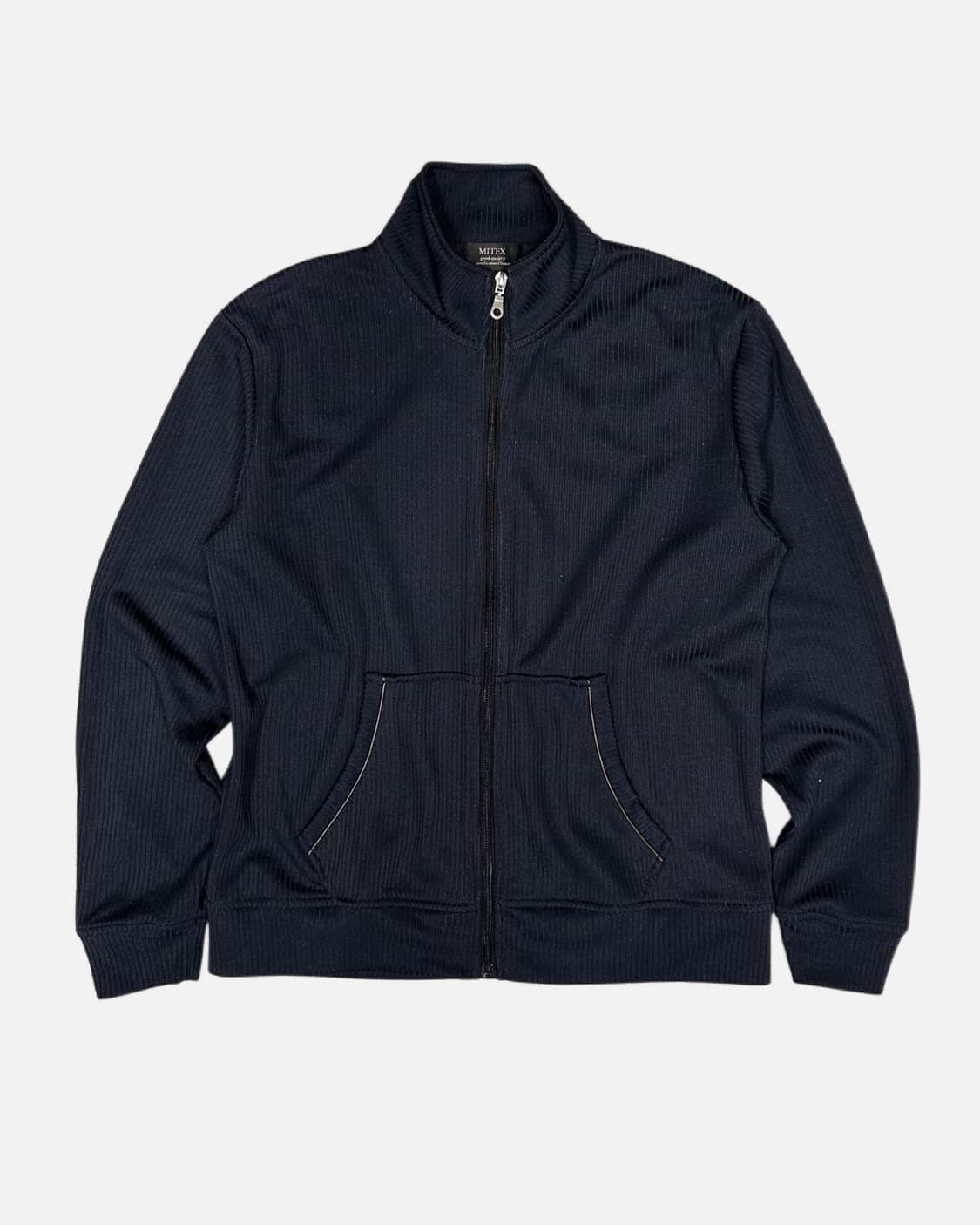 MITEX navy ribbed jersey zip-up 상품이미지1