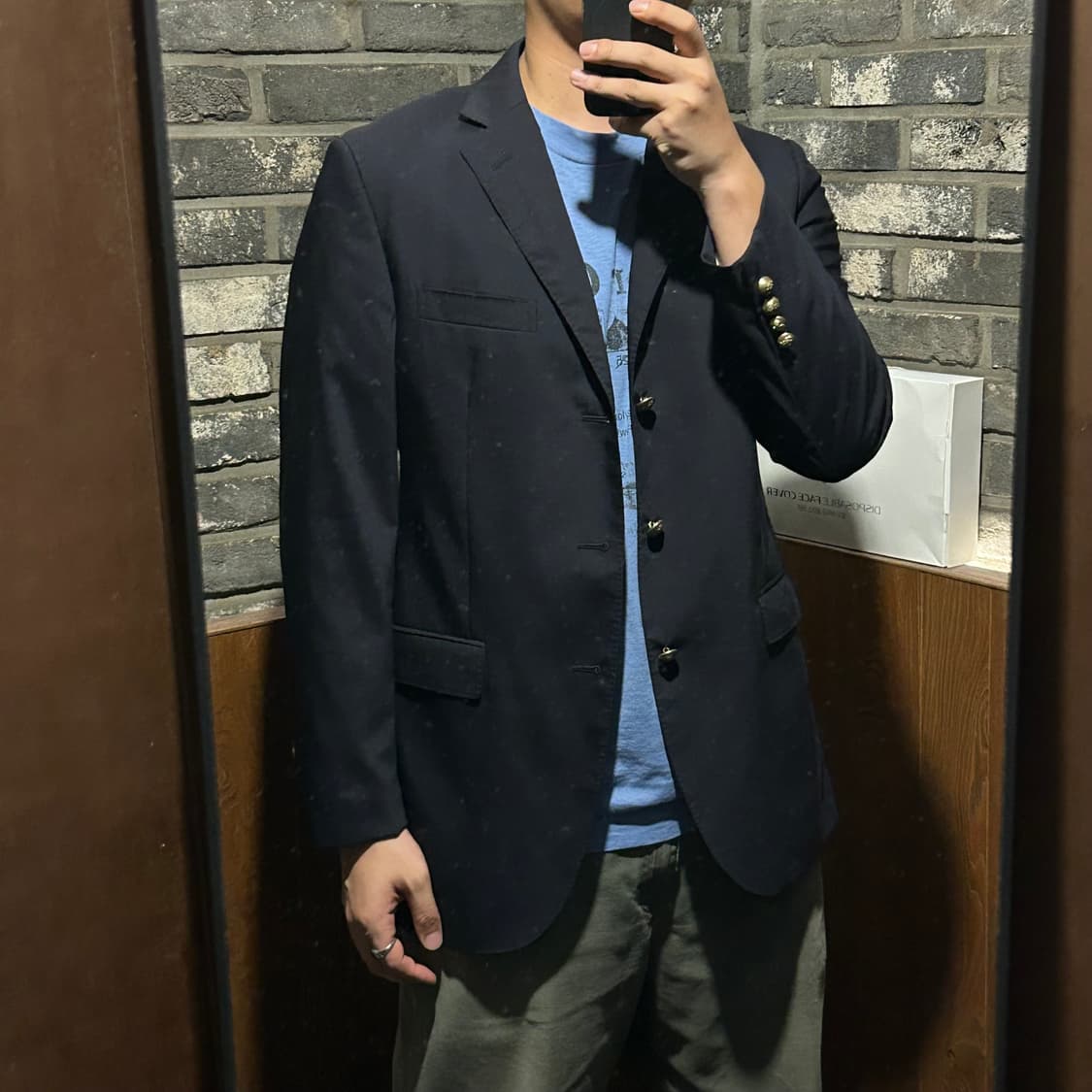 L) 폴로 랄프로렌 금장 버튼 블레이저 자켓 이탈리아 생산 상품이미지9