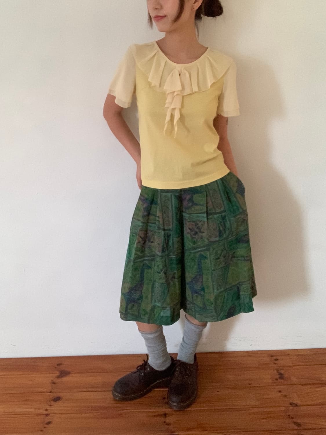 Pattern Wide Bermuda Pants 상품이미지4