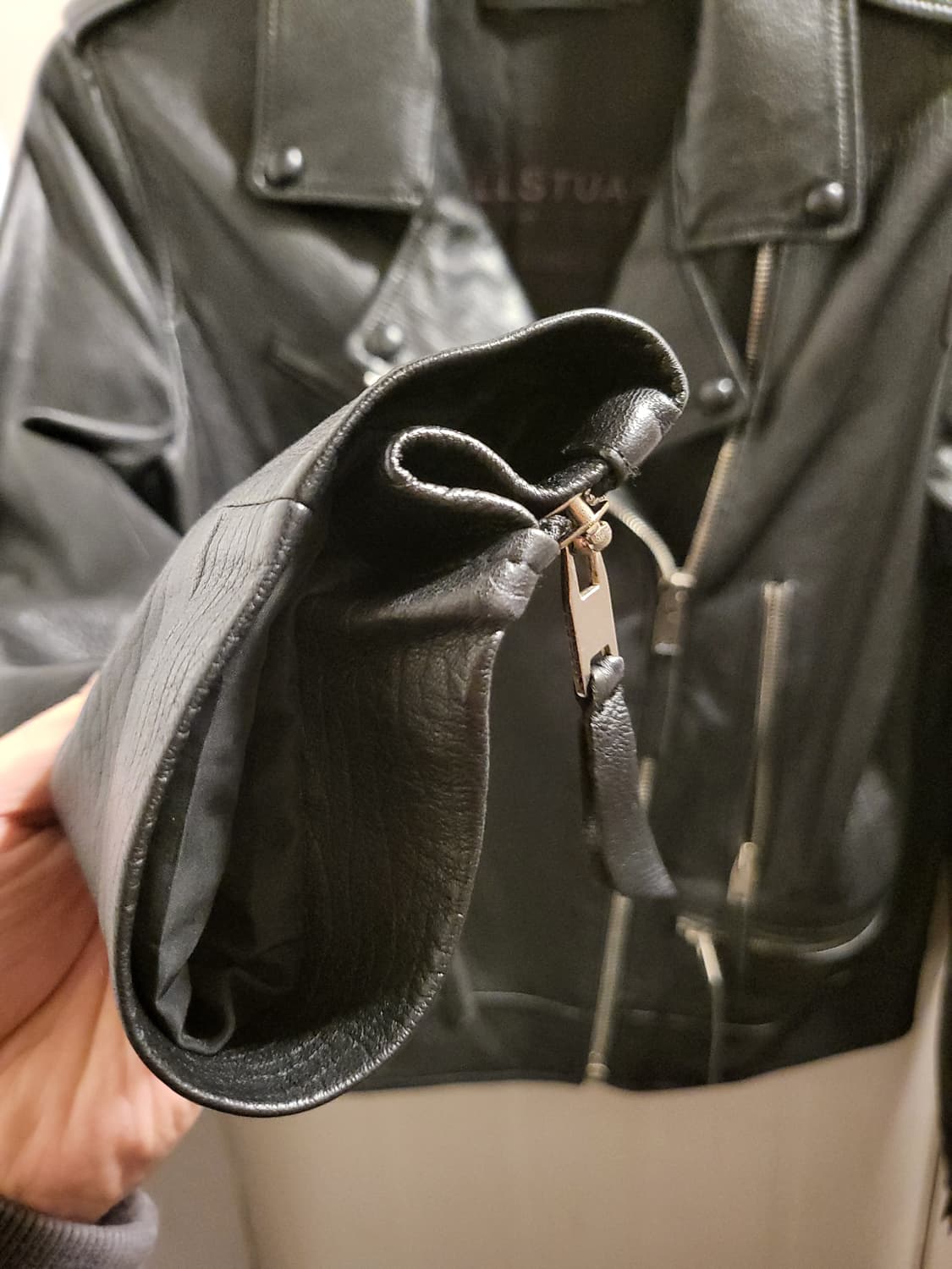 질스튜어트 블랙 가죽 라이더 자켓 상품이미지4