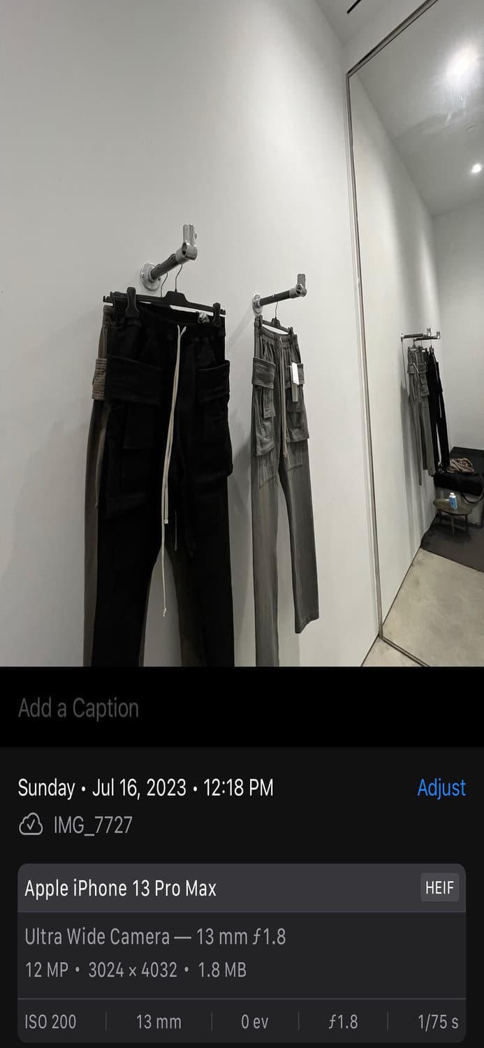 23fw 릭오웬스 태권도 SBB xs Size 상품이미지1