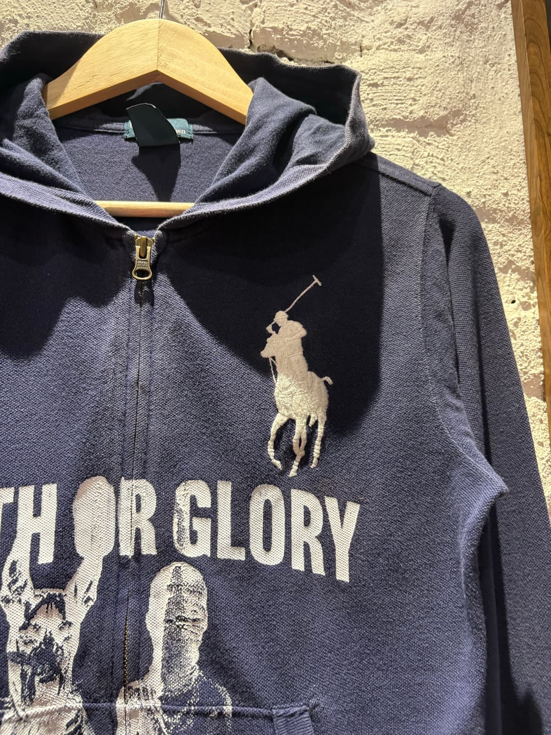 폴로 빅포니 프린팅 커스텀 후드집업 상품이미지3