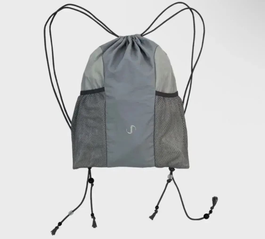 Mesh Pocket String Gym Sack / Grey 상품이미지1