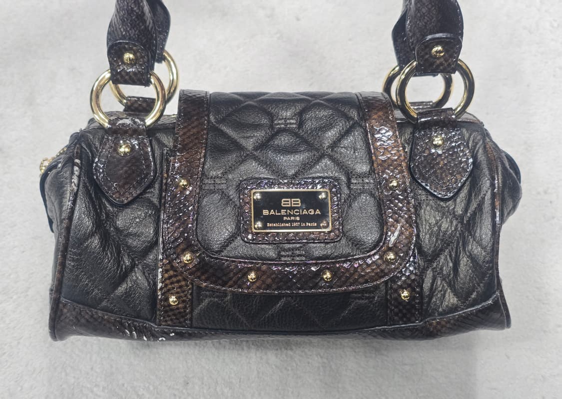 발렌시아가 00s 뱀피 핸드백 상품이미지2