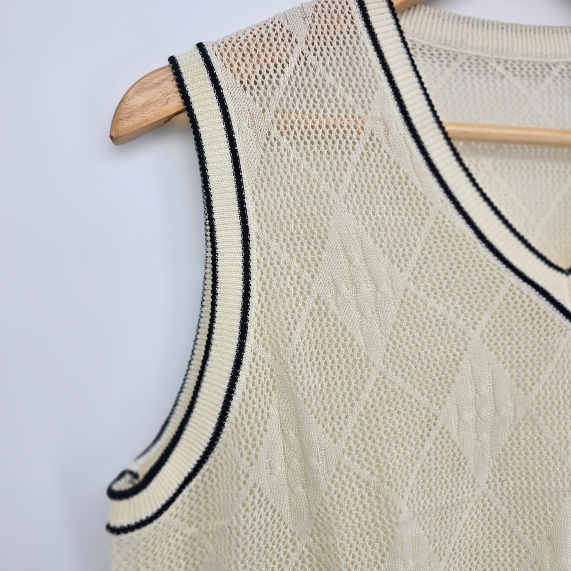 CD 스포츠 아이보리 니트 조끼 상품이미지3