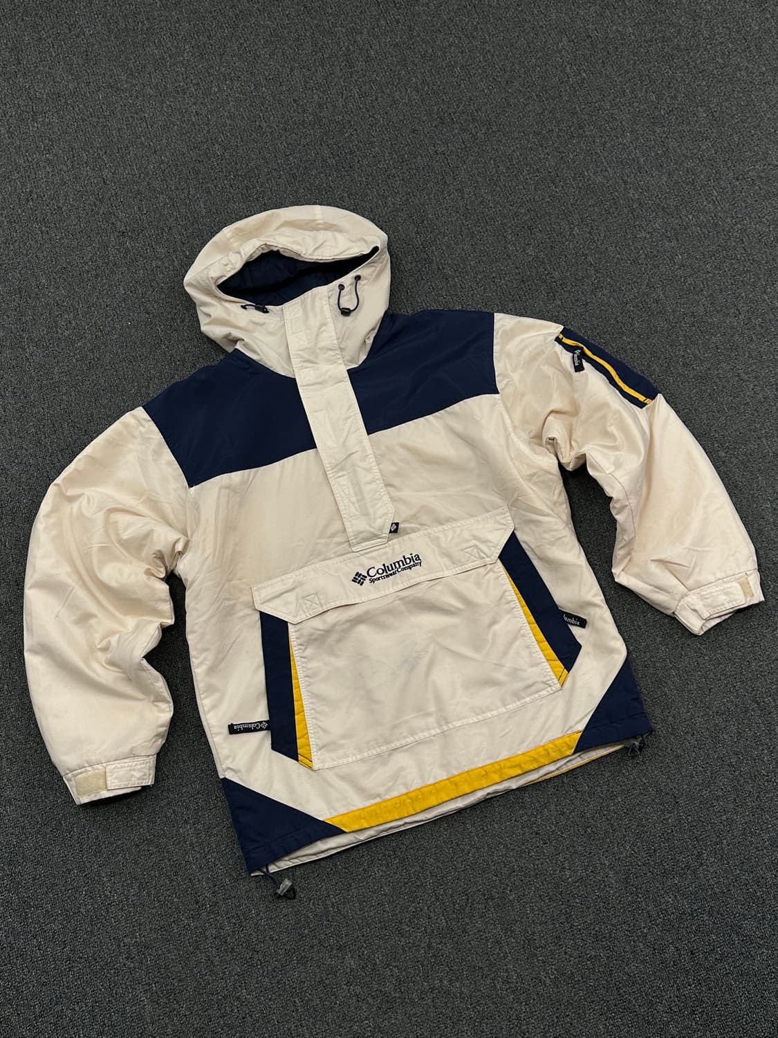 S)콜롬비아 고프코어 배색 하프집업 패딩 바람막이 상품이미지4