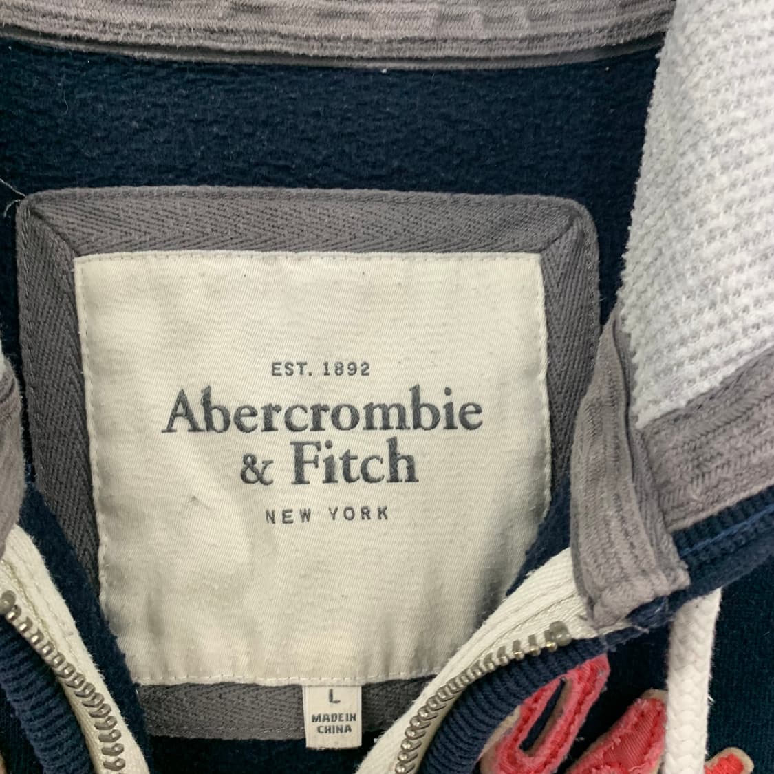 아베크롬비 y2k 와투케 네이비 헤비코튼 후드집업 상품이미지7