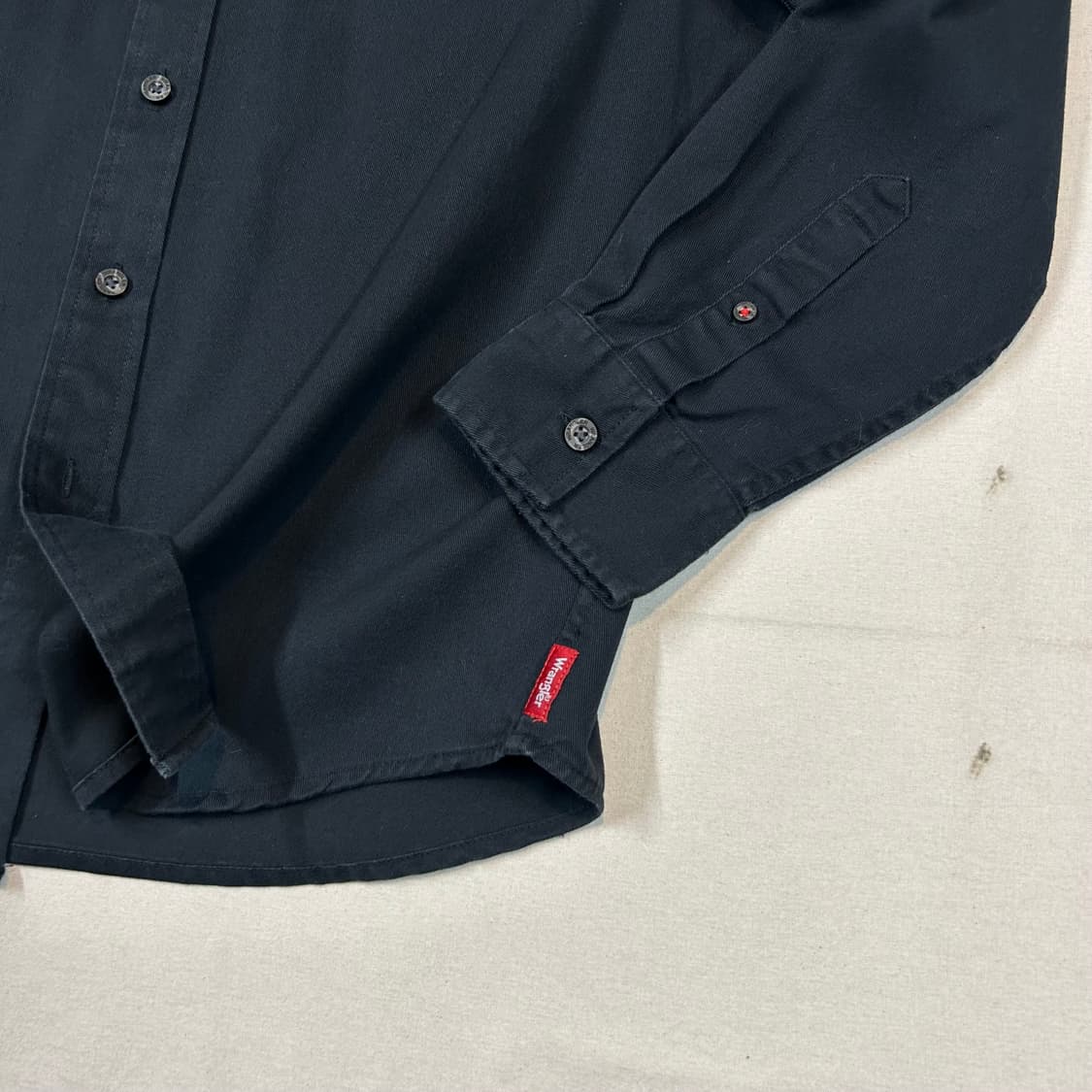 M) Wrangler 랭글러 투포켓 워크웨어 코튼 셔츠 블랙 W34 상품이미지4