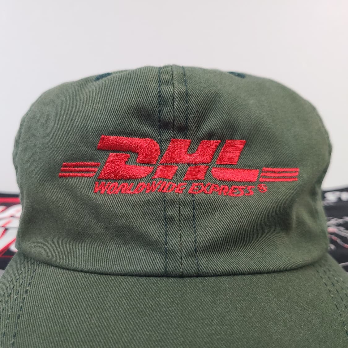 90s 빈티지 DHL 6패널 카키 모자 볼캡 (대두 모자) 상품이미지4