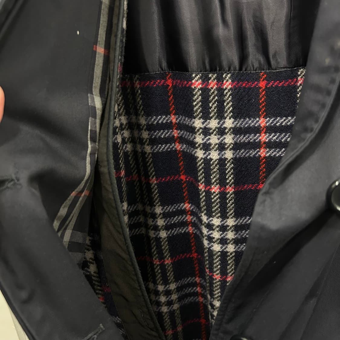 버버리 체크이너 히든버튼 코튼 롱코트 상품이미지5